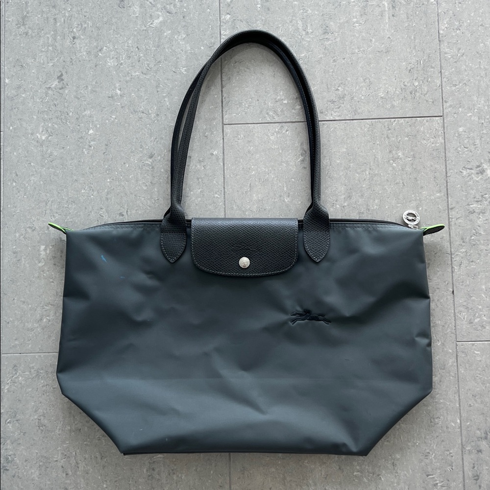 Longchamp Le Pliage Green Large size Tote bag in Grey